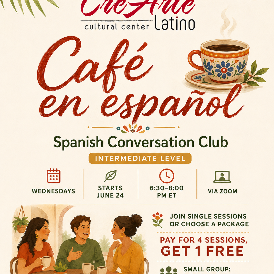 Café en español/ Spanish Conversation Club - Intermediate/advanced - logo